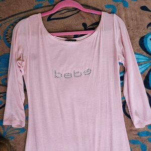 Bebe light pink mini dress medium
